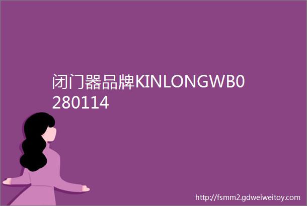 闭门器品牌KINLONGWB0280114